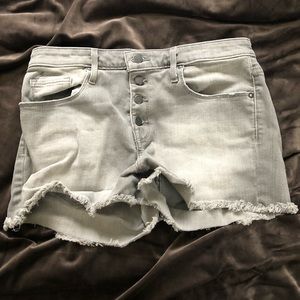 High waisted grey Jean shorts